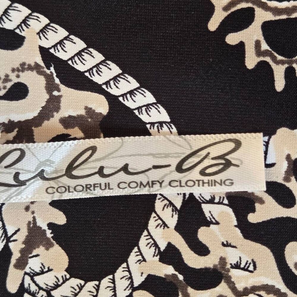 Lulu B Womens Coral Rope Print UPF 50 Sleeveless Travel Dress Black White Large - Picture 6 of 11